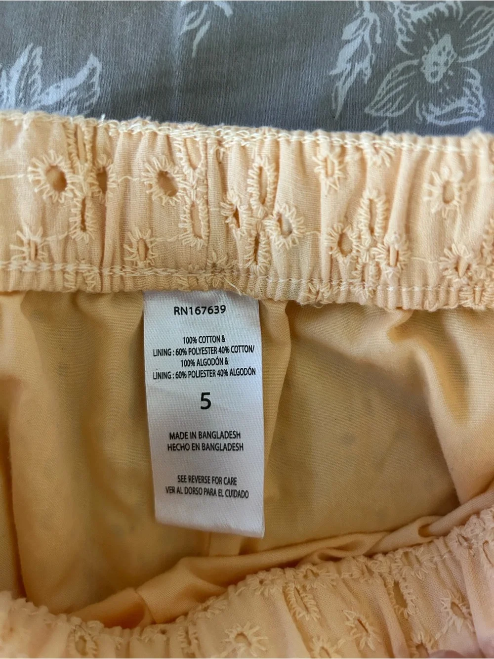 Girls Eyelet Ruffle Tank & Shorts Set - Size 5 - Picture 4 of 4
